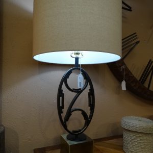 Anchoring Black and Gold Table Lamp Denver Furniture Store