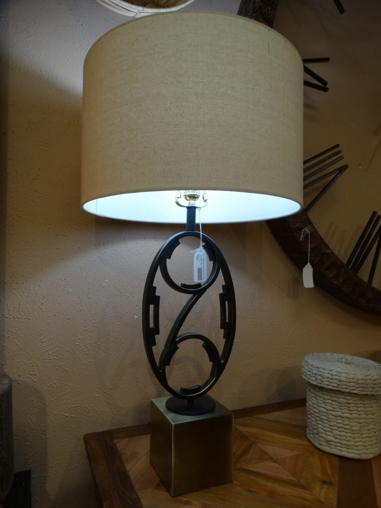 Anchoring Black and Gold Table Lamp Denver Furniture Store