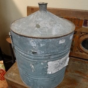 Antique Metal Honey Pot