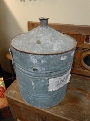 Antique Metal Honey Pot
