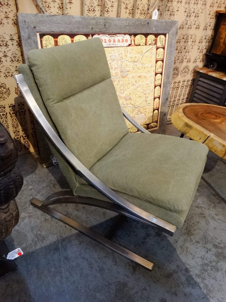 Occasional Chair Green Canvas Modern Chair Furniture Stores Denver