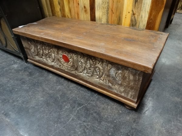 Trunk Red Dot Carved Trunk Chest Coffee Table Furniture Stores Denver