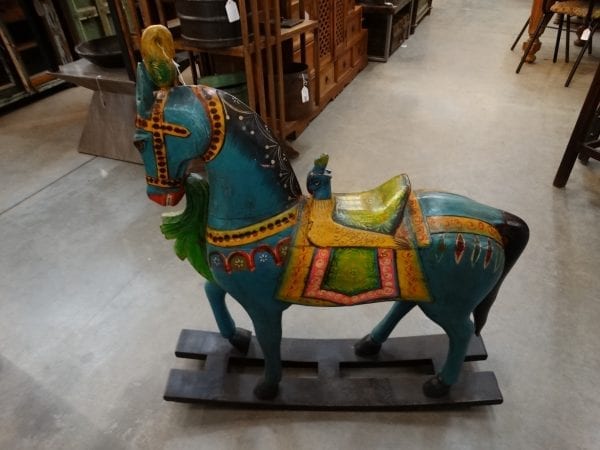 Horse Deco Blue Rocking Horse Furniture Stores Denver