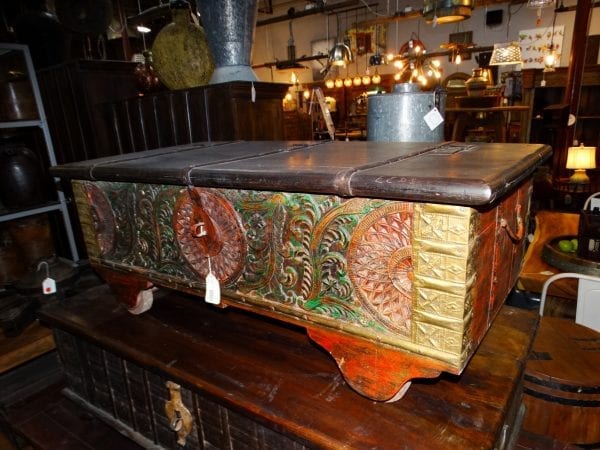 Trunk Red Green and Gold Trunk Chest Coffee Table Furniture Stores Denver