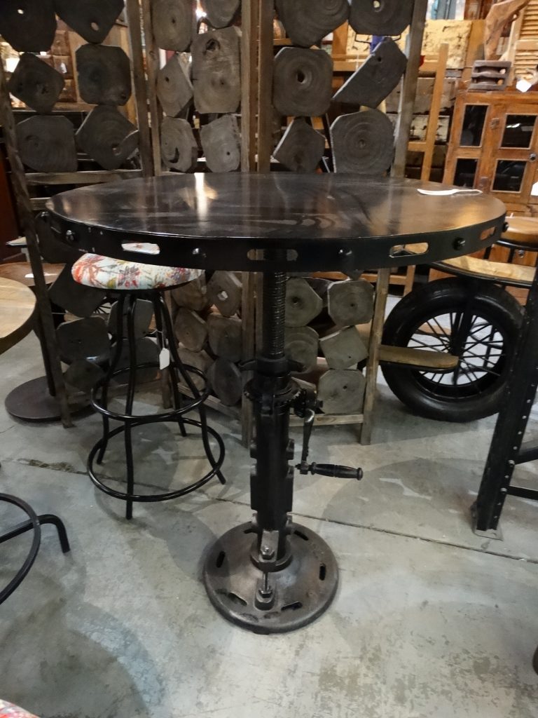 Table Black Metal Pump Jack Table Furniture Stores Denver