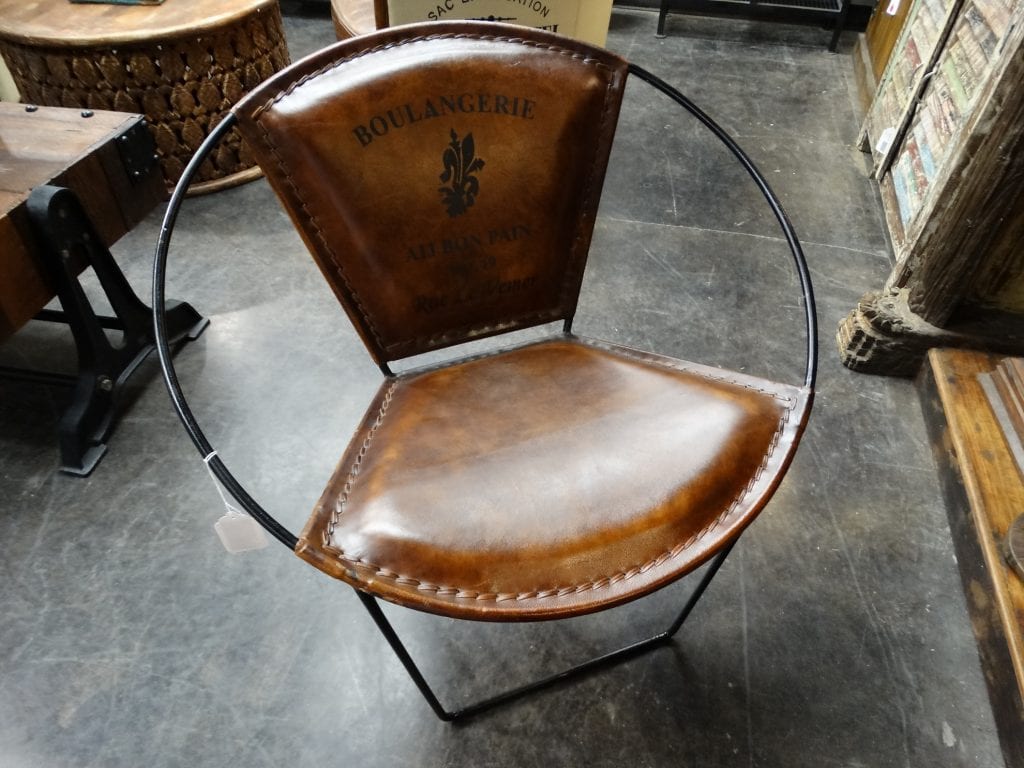 Round Tent Chair with Leather Seat Denver Furniture Store