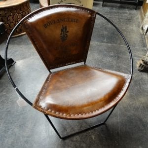 Round Tent Chair with Leather Seat Denver Furniture Store