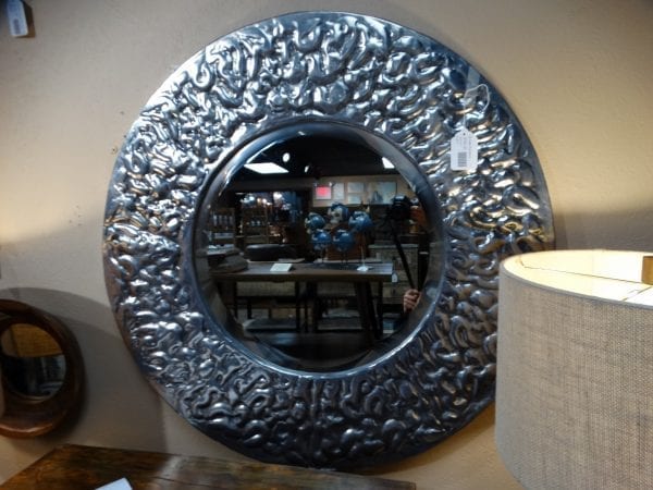 Silver Metal Round Mirror B Denver Furniture Store