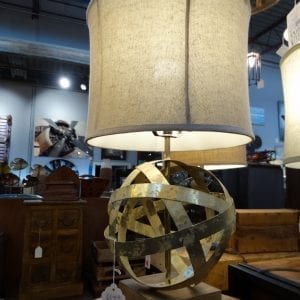 Golden Metal Ribbon Table Lamp Denver Furniture Store
