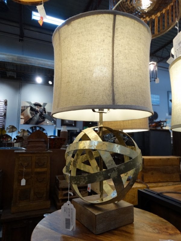 Golden Metal Ribbon Table Lamp Denver Furniture Store