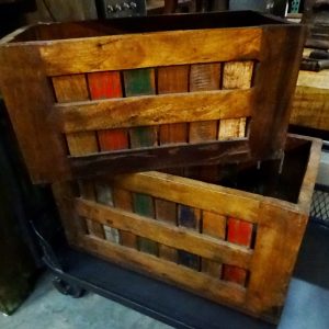 Set of 2 Nesting Wooden Crates Denver Furniture Store