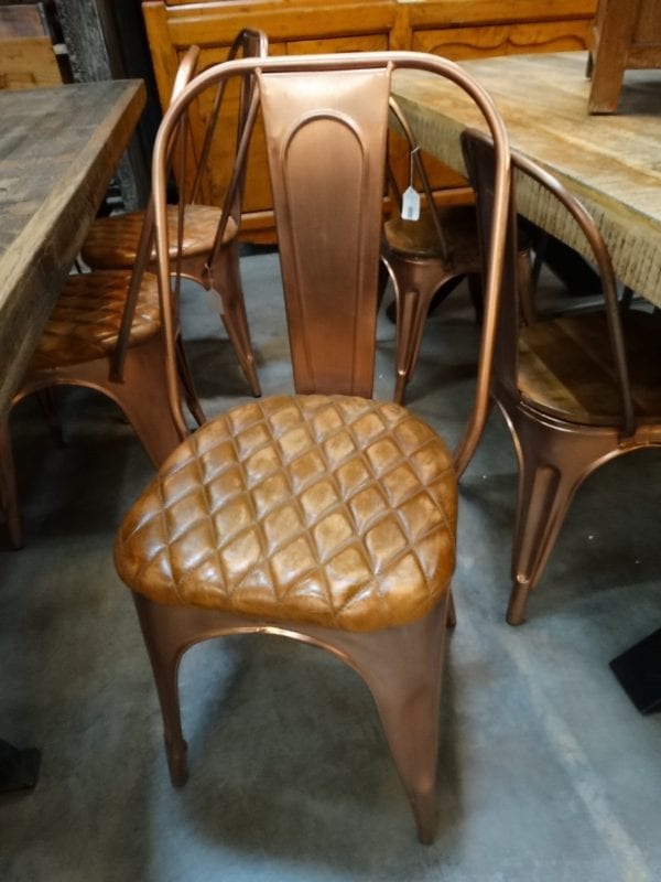 Side Chair Diamond Quilted Leather Tolix Furniture Stores Denver