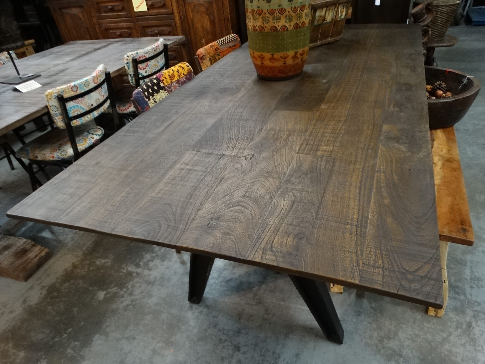 Modern Rustic Dining Table Rectangular, Rustic Rectangular Dining Table