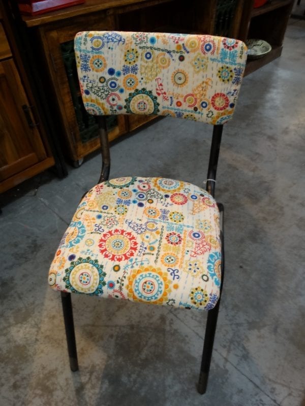 Side Chair Upholstered White Floral Furniture Stores Denver