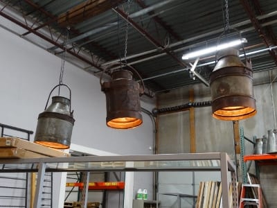 Repurposed Metal Milk Can Hanging Lamp Denver Furniture Store