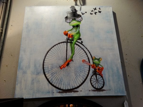 Wall Art Painting Frog Cyclist Furniture Stores Denver