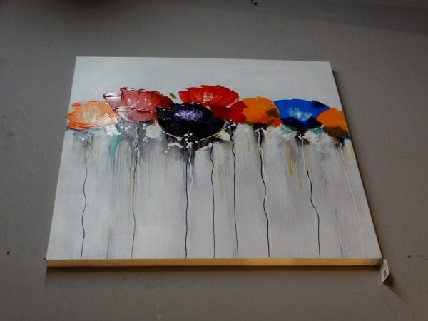 Wall Art Painting Jeweled Poppies Furniture Stores Denver