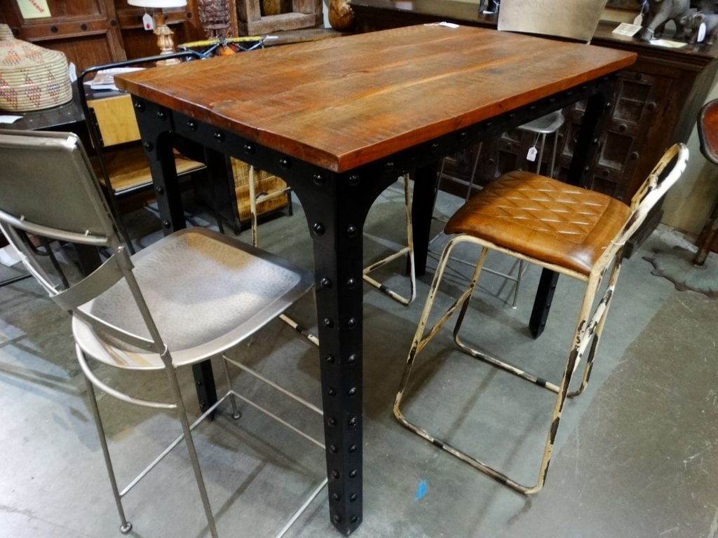 Industrial Style Bar Height Dining Room Table Sets