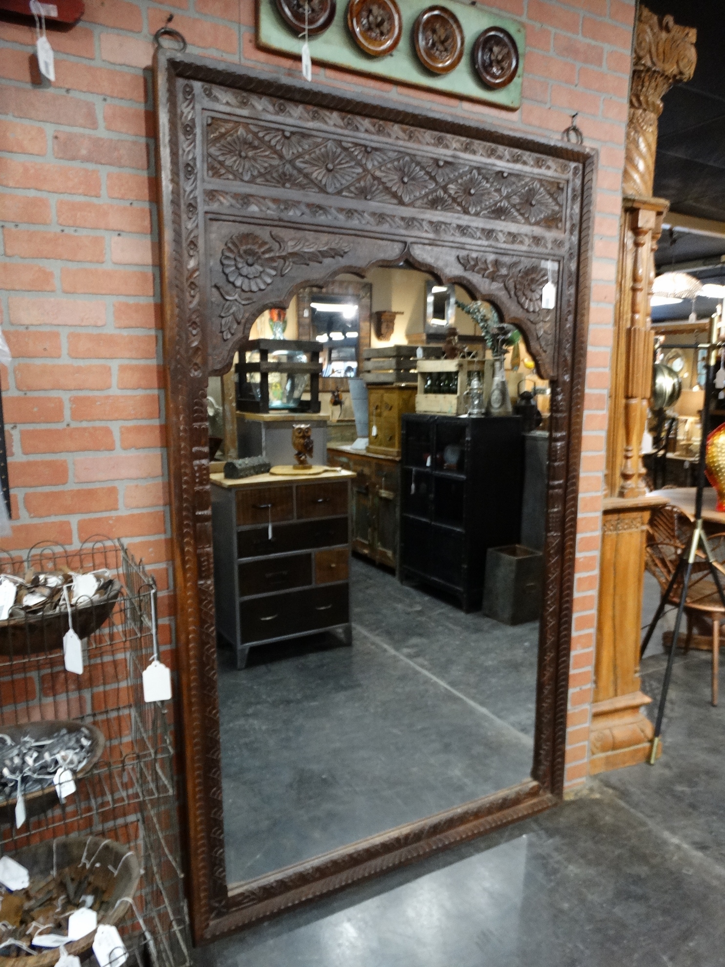 Mirror XL Carved Arch Wall Mirror Furniture Stores Denver