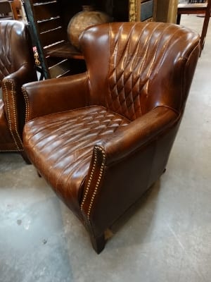 Vintage Duke Cigar Leather Arm Chair
