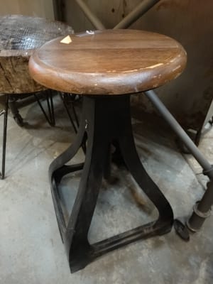 Industrial Stool with Square Base Denver Furniture Store