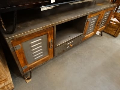 Industrial TV Console Cabinet Denver Furniture Store