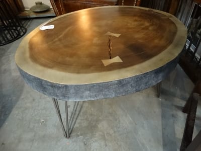Monkey wood slab live edge coffee table