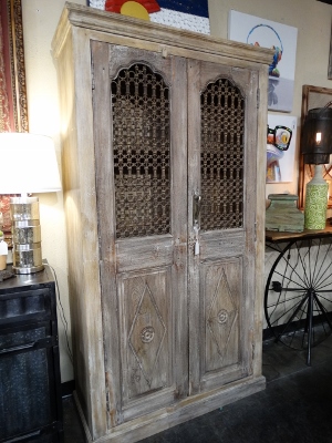 Old Armoire Doors with Bar