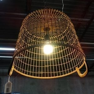 Repurposed Hanging Potato Basket Light Denver Furniture Store