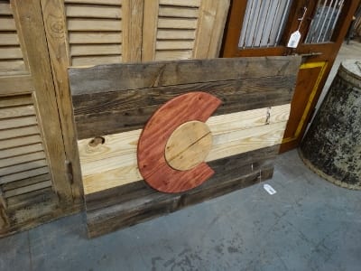 Reclaimed Wood Colorado Flag Wall Art This 3d Sign Replicates The In Muted Tones Using Naturally White Dark And Yellow Only Red C Is Stained Great For - Flag Wall Art Wood