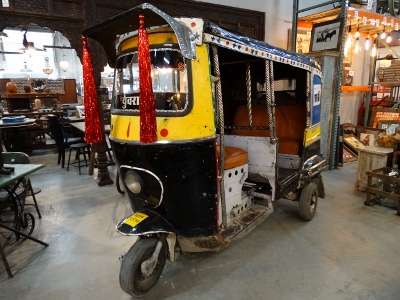 Repurposed Rickshaw Bar
