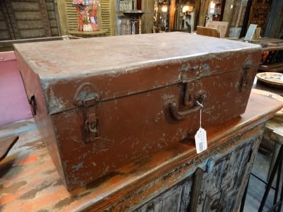 Vintage Metal Suitcase A Denver Furniture Store