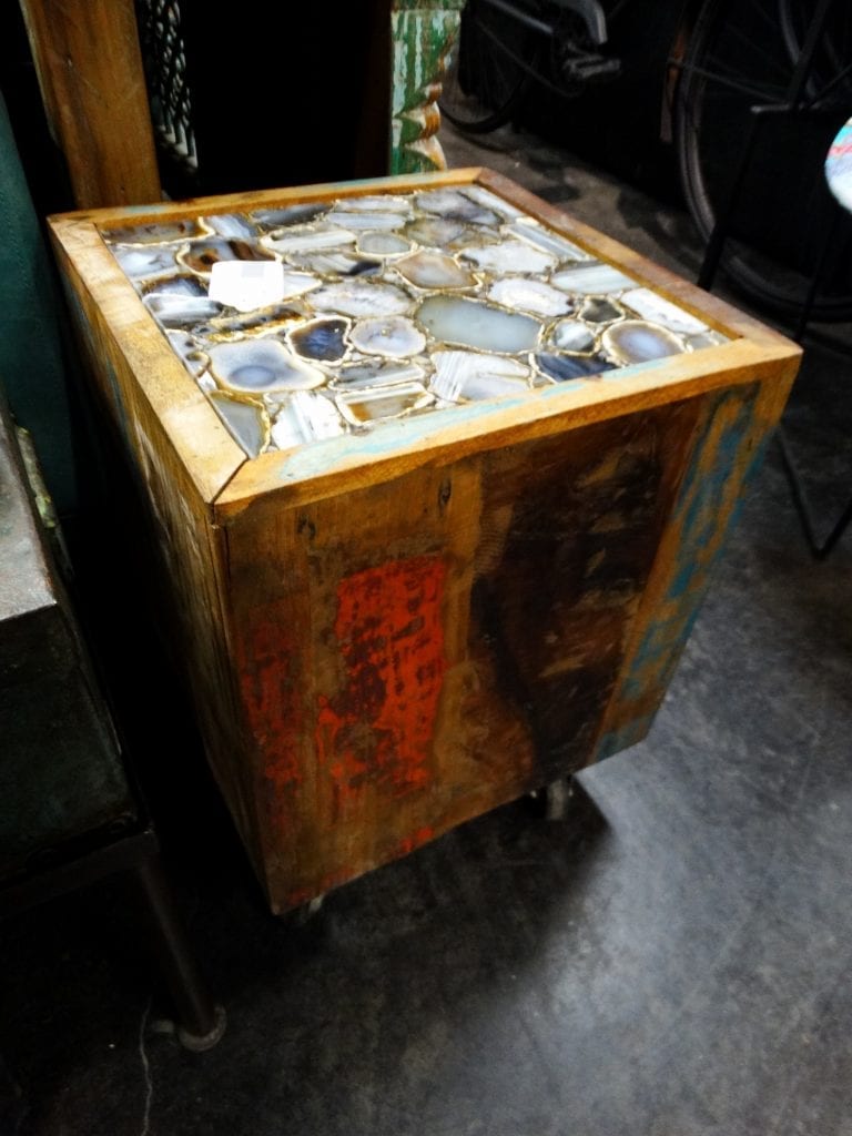 End Table Agate in Resin Side Table Furniture Stores Denver