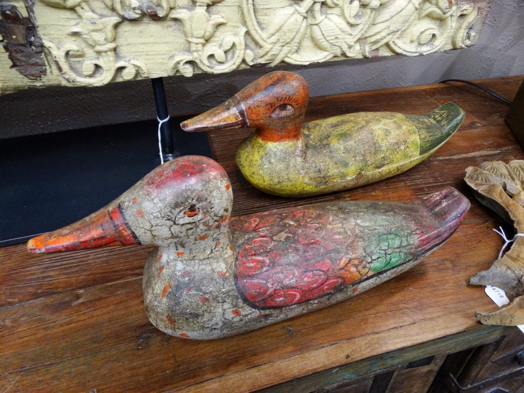 Statue Antique Painted Carved Duck Furniture Stores Denver