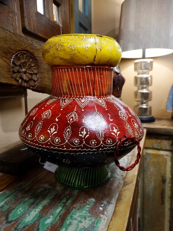 Vase Metal Hand-painted Vase Furniture Stores Denver