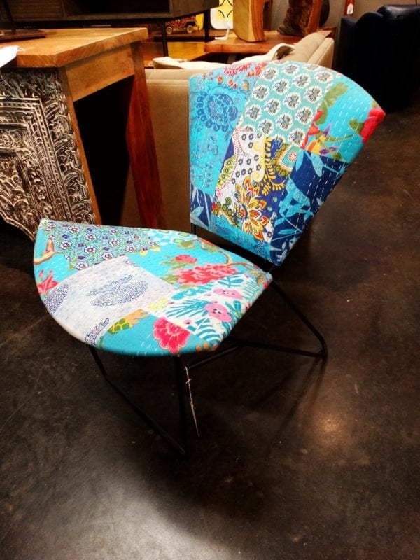 Chair Colorful Blue Quilted Side Chair Furniture Stores Denver