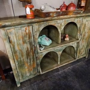 Cabinet Green Wood Cubby Cabinet