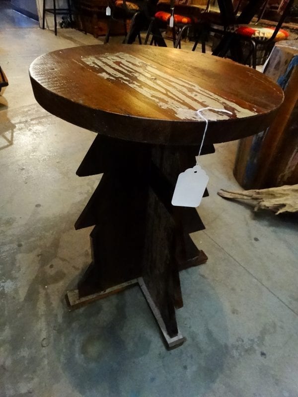 End Table Reclaimed Wood Tree Side Table