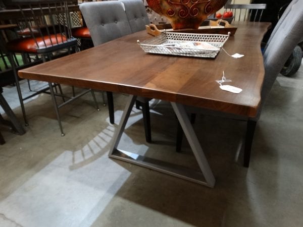 Table Live Edge Triangle Base Dining Table