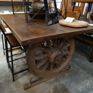 Table Wagon Wheel Dining Table