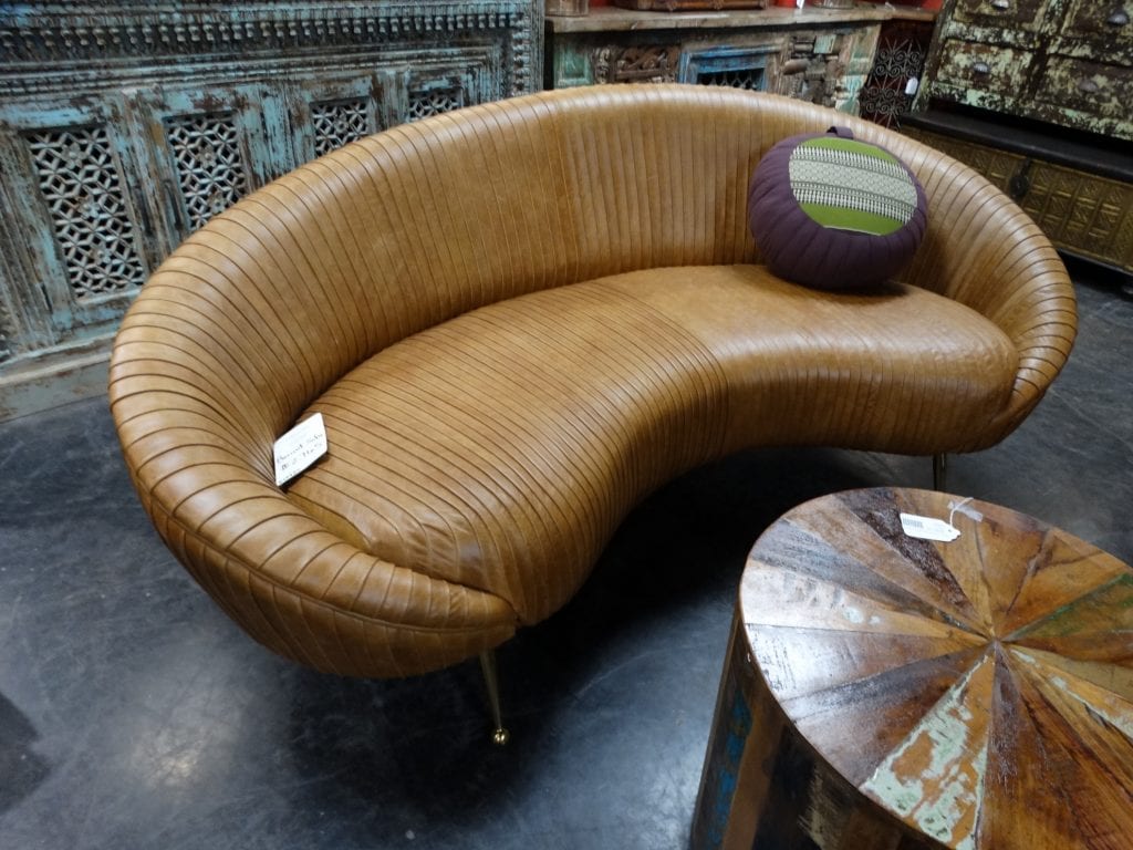 Sofa Benoit Croissant Leather Sofa