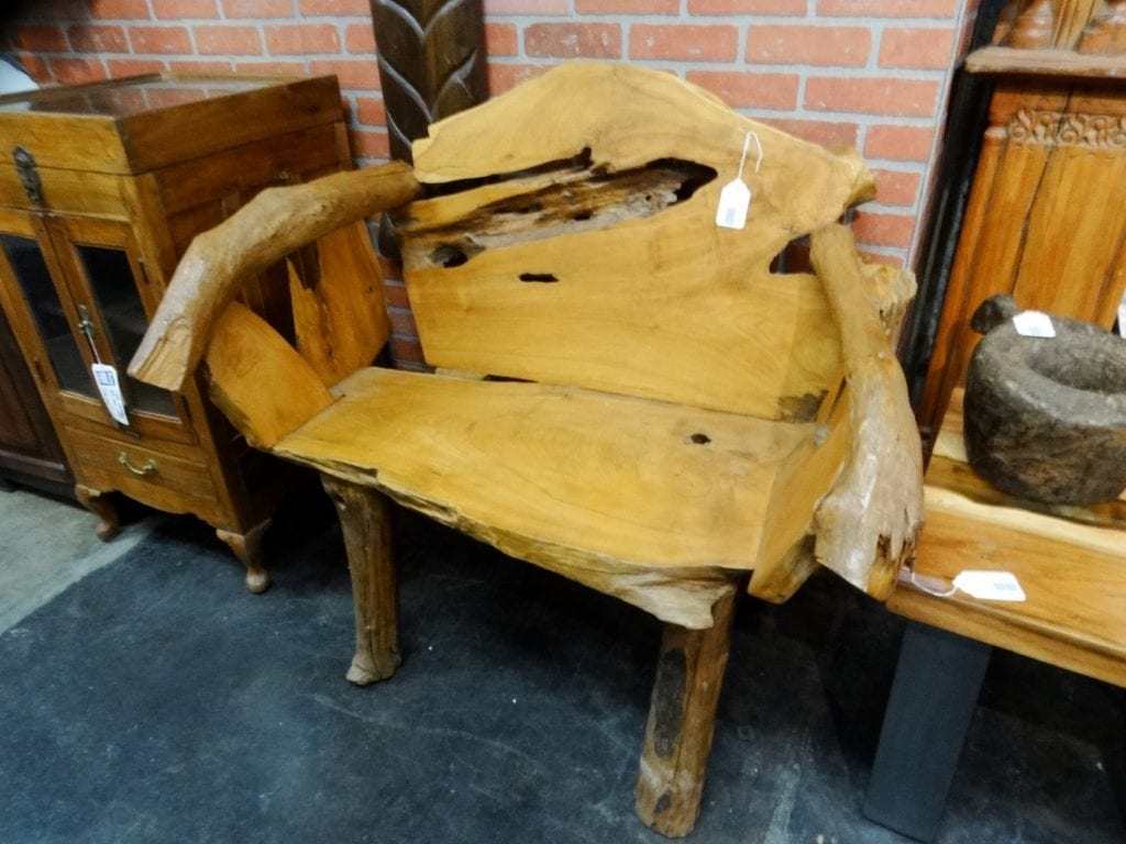 Bench Live Edge Teak Bench Chair