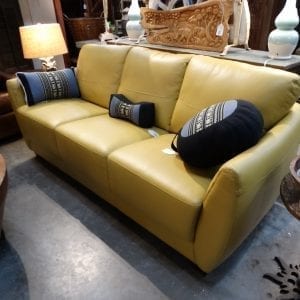 Sofa Valeria Yellow Leather Couch