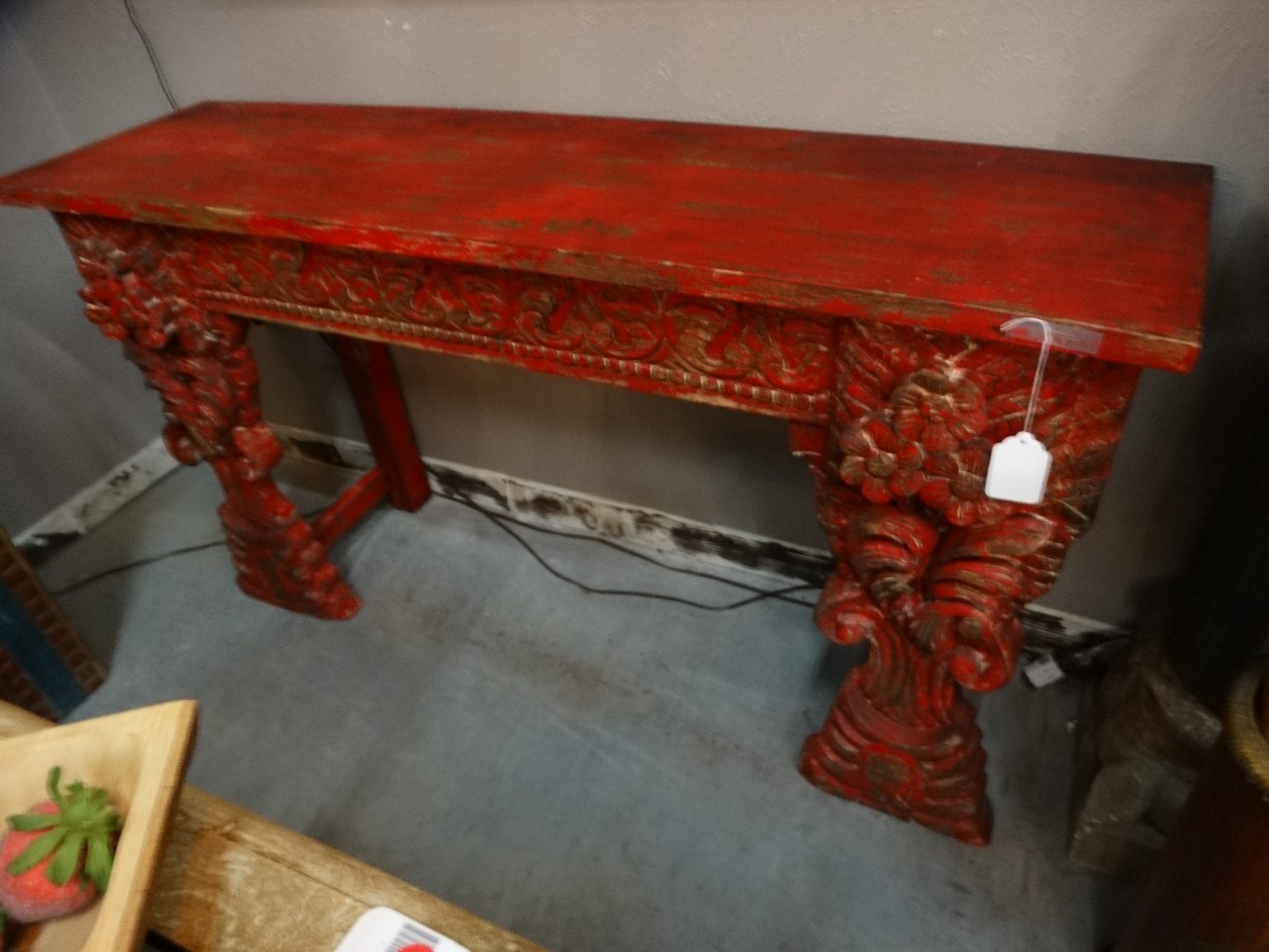 Ornately Carved Console Table is perfect for your entrance.