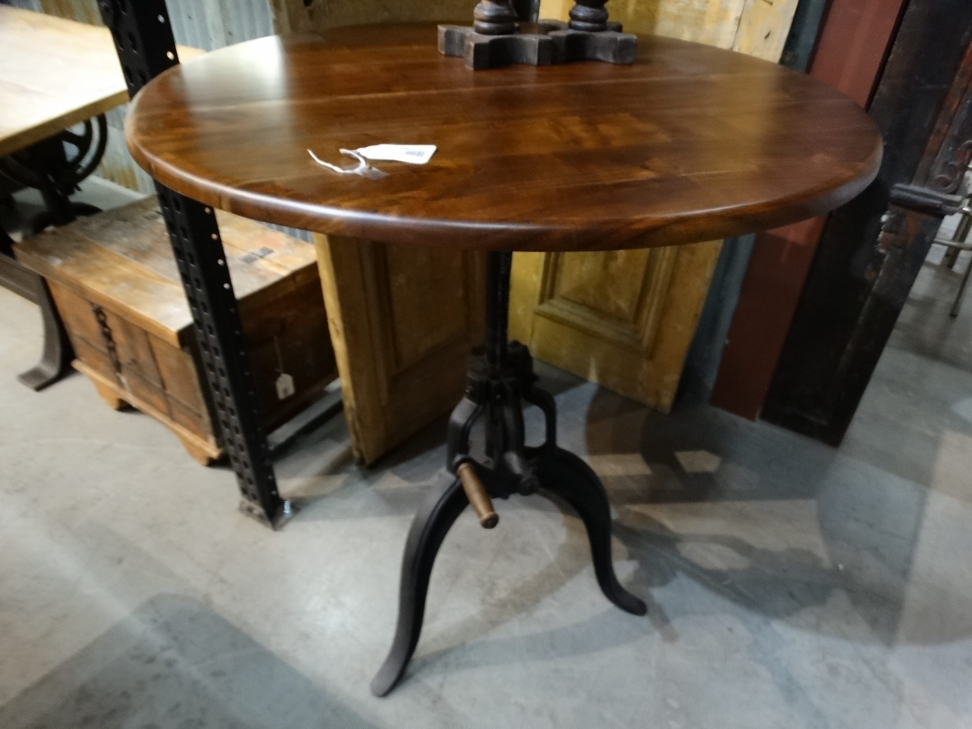 Table Round Crank Base Bistro Table