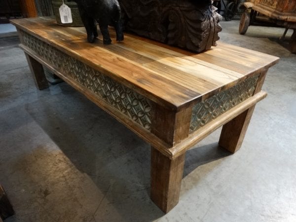 Coffee Table Carved Sides Wood Coffee Table