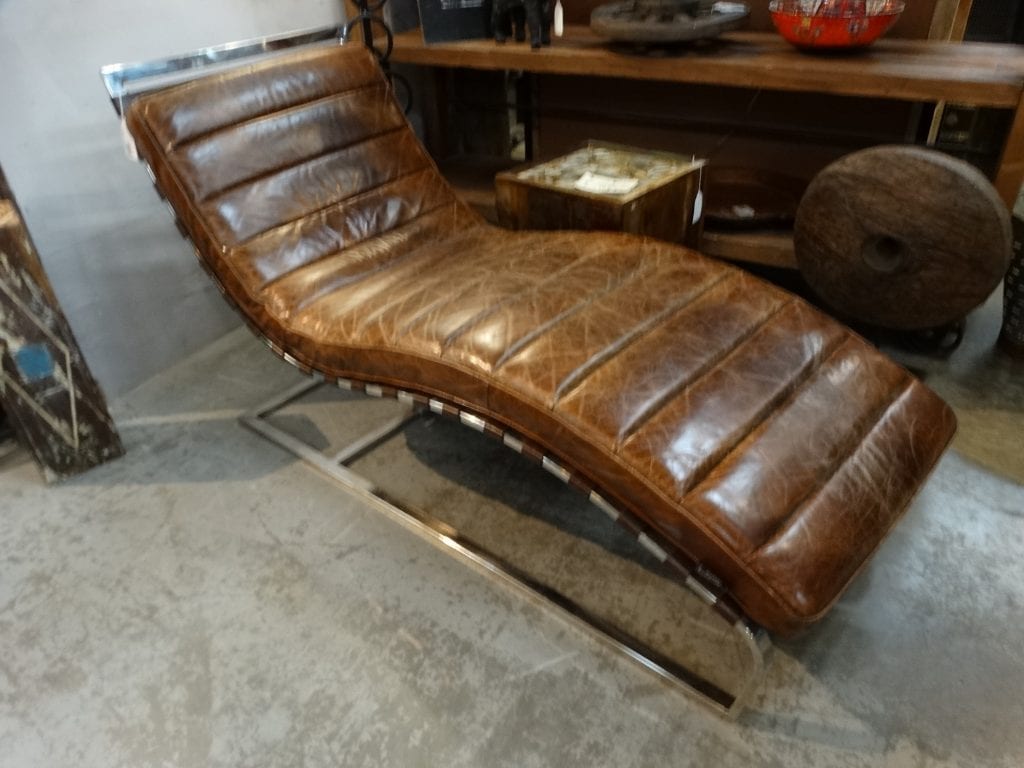small leather chaise end sofa