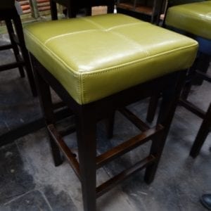 Upholstered Green Counter Stool