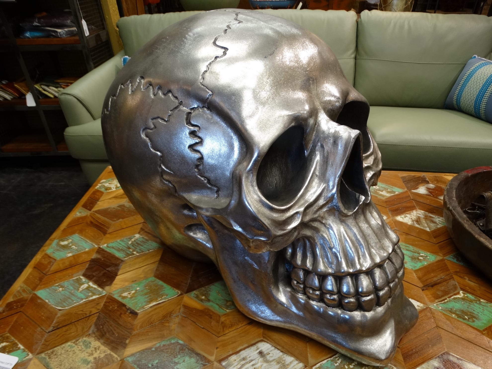 Skull XXL Silver Human Skull