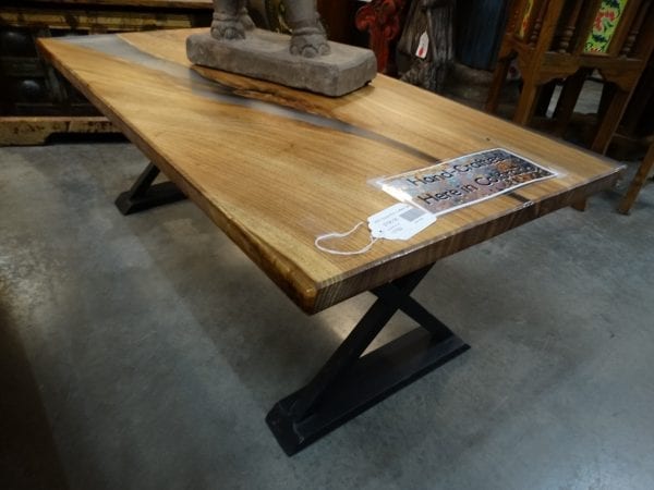 Coffee Table Epoxy Filled Elm Coffee Table